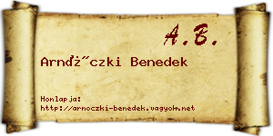 Arnóczki Benedek névjegykártya